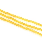 CSG-07-SYW:  Designer Sea Glass - Saffron Yellow 4mm Round 