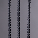 CSG-09-BLK:  Designer Sea Glass - Black 6mm Round 