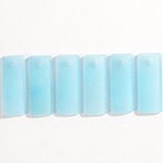 CSG-11-SBL: Designer Sea Glass - Sky Blue Curved Rectangle 35x14mm 