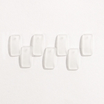 CSG-12-CRY: Designer Sea Glass - Crystal Curved Rectangle 22x11mm 