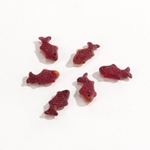 CSG-14-CHR: Designer Sea Glass - Cherry Red Fish 24x12mm 