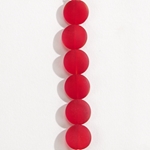 CSG-18-CHR: Designer Sea Glass - Cherry Red Puffed Coin 15mm 