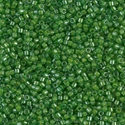 DB0274:  Lined Pea Green Luster 11/0 Miyuki Delica Bead 