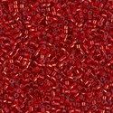 DB0602:  Dyed Silverlined Red 11/0 Miyuki Delica Bead 