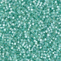 DB0626:  Dyed Light Aqua Green Silverlined Alabaster 11/0 Miyuki Delica Bead 