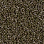 DB0657:  Dyed Opaque Olive Drab 11/0 Miyuki Delica Bead 