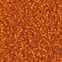 DB0682:  Dyed Semi-Frosted Silverlined Dark Orange 11/0 Miyuki Delica Bead 
