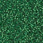 DB0688:  Dyed Semi-Frosted Silverlined Green 11/0 Miyuki Delica Bead 