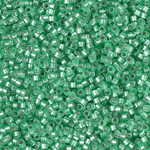 DB0691:  Dyed Semi-Frosted Silverlined Mint Green 11/0 Miyuki Delica Bead 