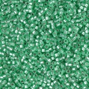 DB0691:  Dyed Semi-Frosted Silverlined Mint Green 11/0 Miyuki Delica Bead 
