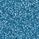 DB0692:  Dyed Semi-Frosted Silverlined Aqua 11/0 Miyuki Delica Bead 