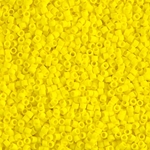 DB0751:  Matte Opaque Yellow 11/0 Miyuki Delica Bead 