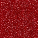 DB0774:  Dyed Semi-Frosted Transparent Red 11/0 Miyuki Delica Bead 