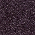 DB0784:  Dyed Semi-Frosted Transparent Dark Smoky Amethyst 11/0 Miyuki Delica Bead 