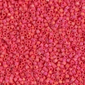 DB0873:  Matte Opaque Vermillion Red AB 11/0 Miyuki Delica Bead 
