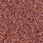 DB0913:  Sparkling Salmon Lined Topaz 11/0 Miyuki Delica Bead 