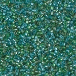 DB0984:  Sparkling Lined Aqua Fresco Mix (aqua teal green) 11/0 Miyuki Delica Bead 