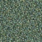 DB1282:  Matte Transparent Olive AB 11/0 Miyuki Delica Bead 