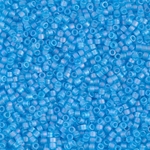 DB1284:  Matte Transparent Ocean Blue AB 11/0 Miyuki Delica Bead 