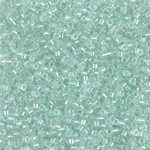 DB1675:  Pearl Lined Transparent Pale Green Mist AB 11/0 Miyuki Delica Bead 