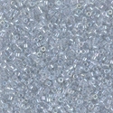 DB1677:  Pearl Lined Transparent Pale Gray AB 11/0 Miyuki Delica Bead 