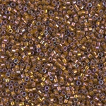 DB1691:  Silverlined Glazed Dark Saffron AB 11/0 Miyuki Delica Bead 