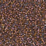 DB1692:  Silverlined Glazed Dark Honey AB 11/0 Miyuki Delica Bead 