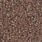 DB1732:  Cocoa Lined Crystal AB 11/0 Miyuki Delica Bead 