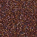 DB1750:  Sparkling Beige Lined Root Beer AB 11/0 Miyuki Delica Bead 