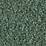 DB2312:  Matte Opaque Glazed Basil Green AB 11/0 Miyuki Delica Bead   100 grams 