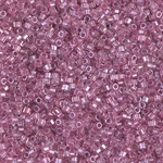 DBC-0902:  Sparkling Peony Pink Lined Crystal Cut 11/0 Miyuki Delica Bead 