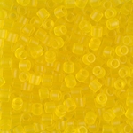 DBL-0743:  Matte Transparent Yellow 8/0 Miyuki Delica Bead 