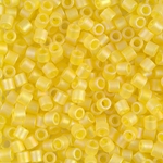 DBL-0854:  Matte Transparent Yellow AB 8/0 Miyuki Delica Bead 
