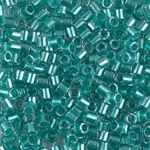 DBL-0904:  Sparkling Aqua Green Lined Crystal 8/0 Miyuki Delica Bead 