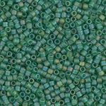 DBM0858:  Matte Transparent Green AB 10/0 Miyuki Delica Bead 