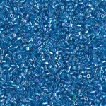 DBS0177:  Transparent Capri Blue AB 15/0 Miyuki Delica Bead 