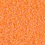 DBS0855:  Matte Transparent Orange AB  15/0 Miyuki Delica Bead 