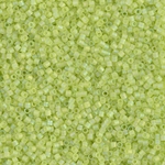DBS0860:  Matte Transparent Chartreuse AB  15/0 Miyuki Delica Bead 