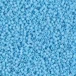 DBS0879:  Matte Opaque Turquoise Blue AB 15/0 Miyuki Delica Bead 