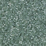 DBS1484: Transparent Light Moss Green Luster 15/0 Miyuki Delica Bead - Discontinued 