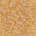 3.4mm Drop Beads Matte Translucent Tea Rose Miyuki 155F Drop Beads 12 Grams Small Teardrop Glass Seed Beads