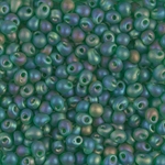 DP-146FR:  Miyuki 3.4mm Drop Bead Matte Transparent Green AB 