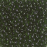 DP-158F:  Miyuki 3.4mm Drop Bead Matte Transparent Olive 