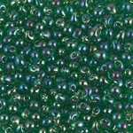 DP-179:  Miyuki 3.4mm Drop Bead Transparent Green AB 