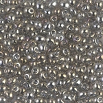 DP-1881:  Miyuki 3.4mm Drop Bead Transparent Silver Gray Gold Luster 