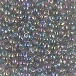 DP-2440:  Miyuki 3.4mm Drop Bead Transparent Gray Rainbow Luster 