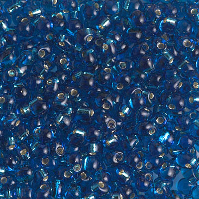 DP-25:  Miyuki 3.4mm Drop Bead Silverlined Capri Blue 