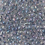 DP-283:  Miyuki 3.4mm Drop Bead Noir Lined Crystal AB 