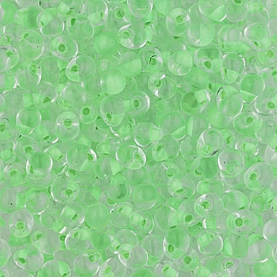 DPF-10:  Miyuki 3.4mm Drop Bead Mint Green Lined Crystal 