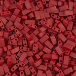 HTL-2040:  Matte Metallic Brick Red Miyuki Half Tila 
